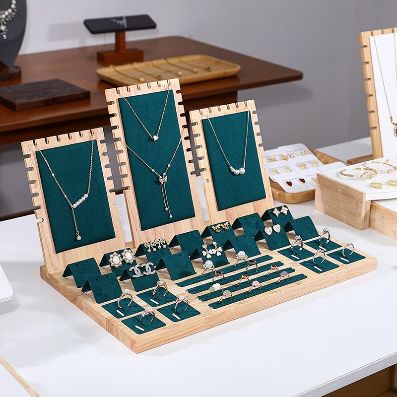 耳環項鏈首飾實木展示架