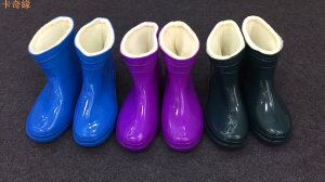 雨鞋女士中筒加絨保暖雨靴防滑女式水鞋短筒膠鞋加棉加厚水靴套鞋