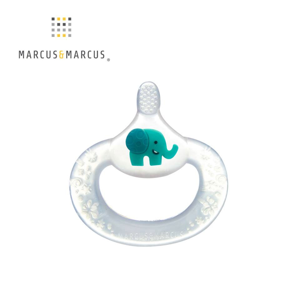 【加拿大 Marcus & Marcus】動物樂園 手握固齒乳牙刷-大象