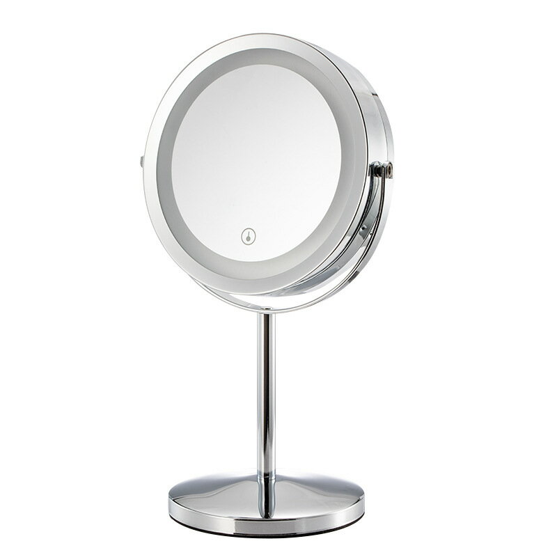 歐式臺式鏡子充電高清梳妝鏡便捷移動led化妝鏡帶燈鏡美容鏡【幸福驛站】