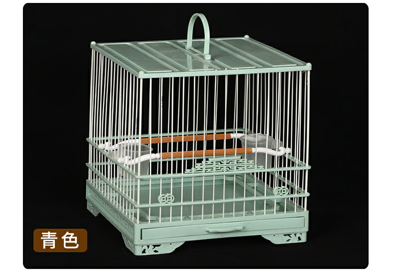 繡眼鳥籠抽屜式塑鋼板籠塑料加密鳥籠黃雀玻璃鋼繡眼方籠洗澡籠小山好物