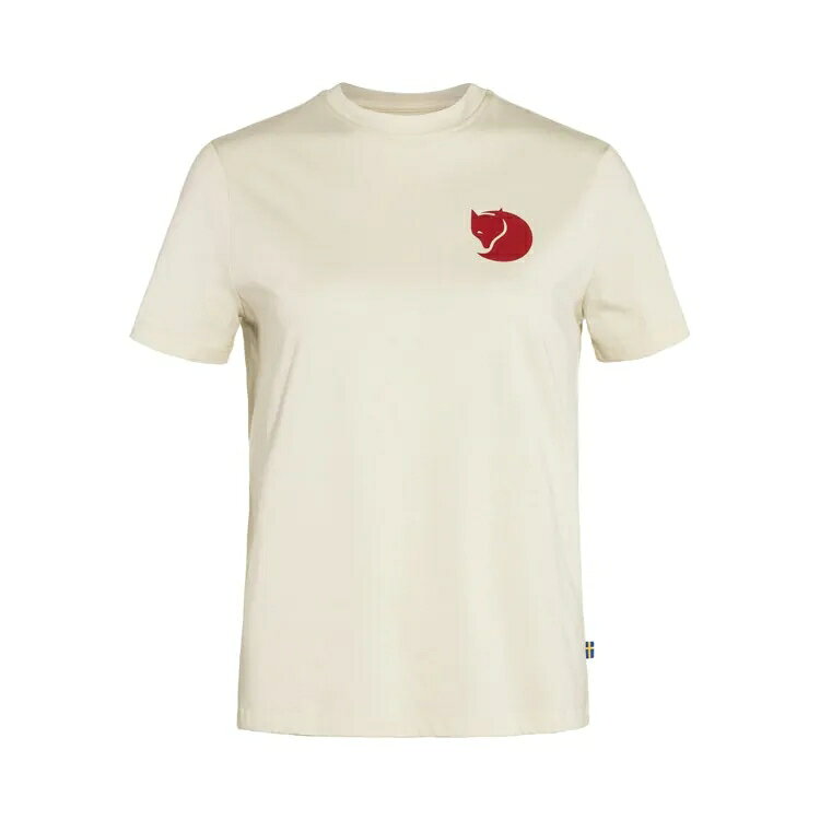 ├登山樂┤瑞典 Fjallraven Fox Boxy Logo T-shirt 有機棉T恤 女 FR87153-113粉筆白