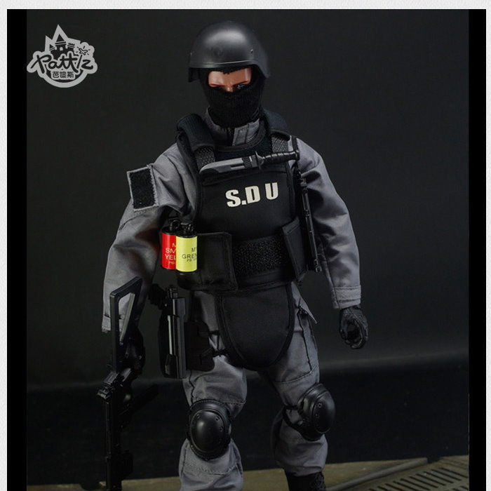 1/6 警察士兵軍事玩偶兵人模型 帶配件場景武器 兒童禮物男孩玩具 | 招財貓商鋪 | 樂天市場Rakuten