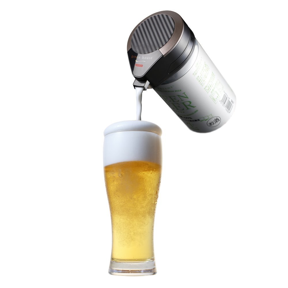 日本必買 GreenHouse【GH-BEERM】啤酒發泡器 乾電池 啤酒 罐裝 夏日 派對 2018年 新款