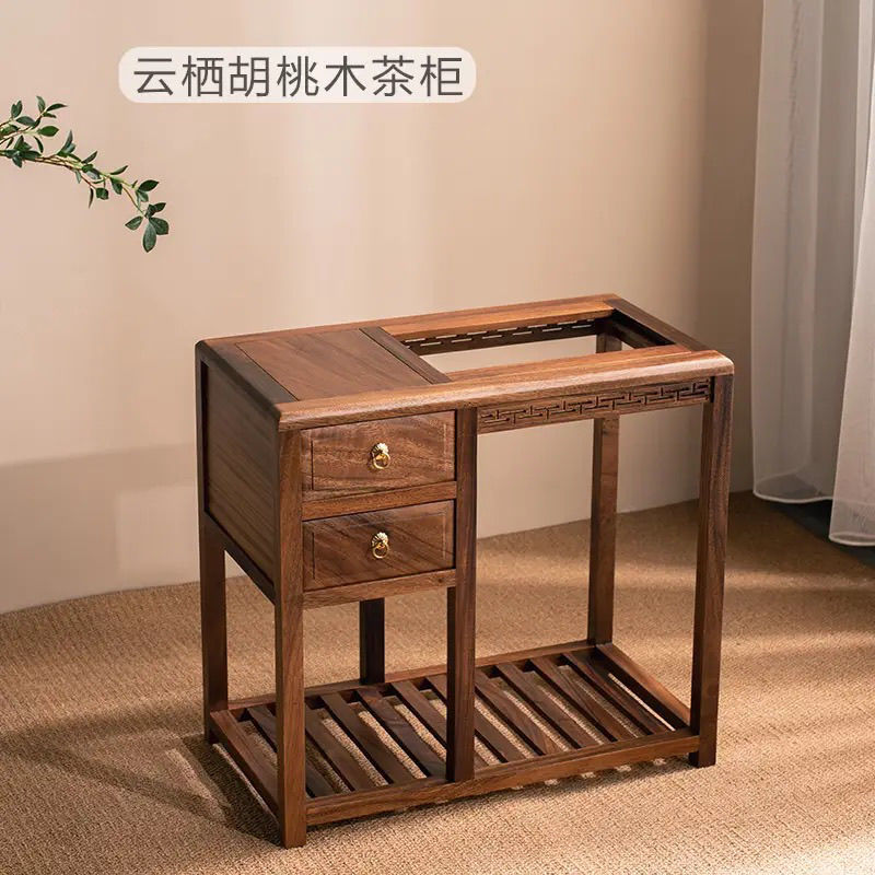 免運 可開票 快速出貨 南美胡桃木茶臺茶水實木一體客廳水壺多功能茶車移動燒水中式家用