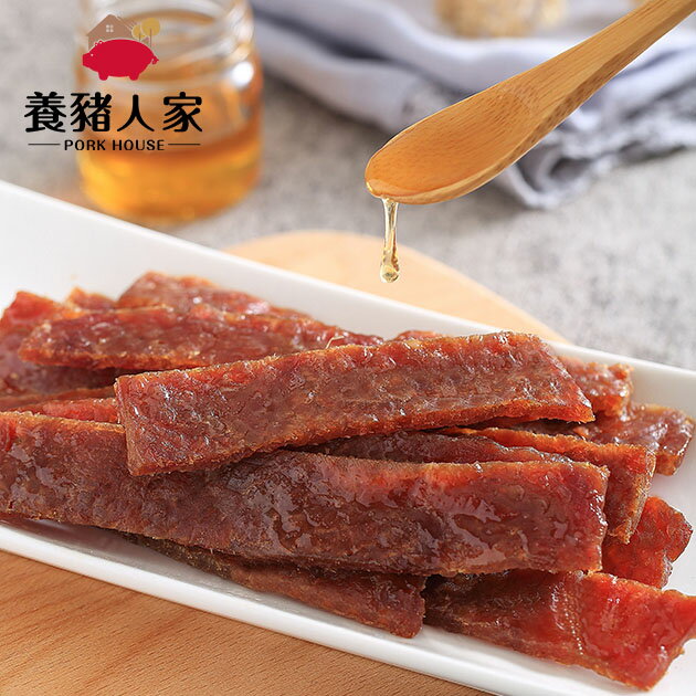 《吮指美味四重奏-履歷肉乾4入禮盒》-蜜汁豬肉乾+五香豬肉乾+原味豬肉絲+泰式檸檬豬肉乾，4種經典口味各一包，220g/包、禮盒*1、提袋*1 【木粒煙燻 PelletSmoker】｜【養豬人家】 1