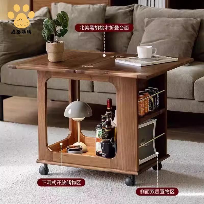 可開發票 沙發邊幾 茶幾 側邊幾 沙發邊櫃 小戶型實木邊幾小桌子沙發邊櫃家用茶臺方桌移動茶幾側邊櫃摜蛋桌 特價出 免運 現貨sysy