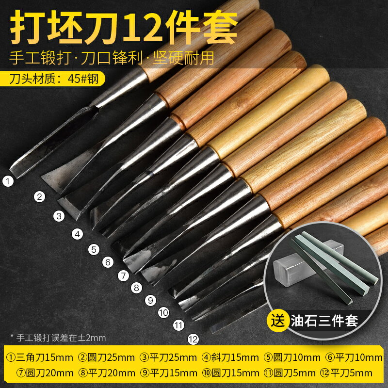 手工雕刻刀 木工雕刻刀木刻刀套裝木工工具修光刀雕刻刀具根雕手工木雕刀打坯【MJ14977】 | 木語家居直營店 | 樂天市場Rakuten