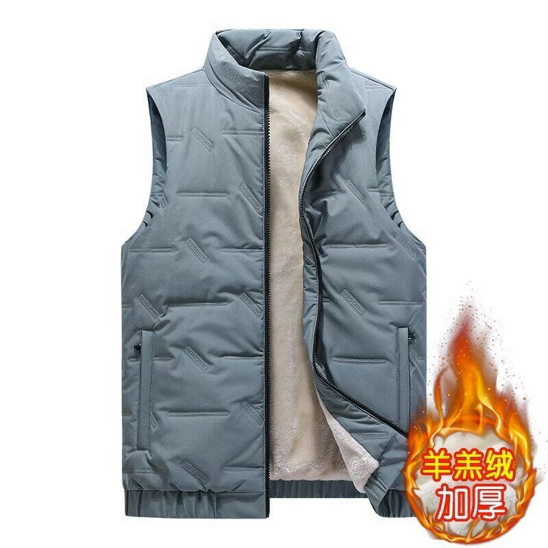 【秋冬新品】M-6XL大碼保暖背心 羽絨棉背心 馬甲背心 羊羔絨馬甲 男士秋冬季新款服加絨加厚保暖坎肩背心棉衣外套