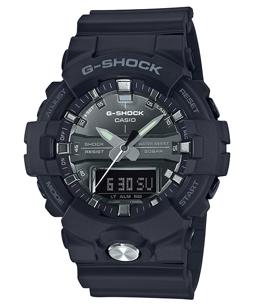 CASIO 卡西歐 GA-810MMA-1ADR G-SHOCK MIRROR 炫目雙顯男錶 黑 銀 48.6mm