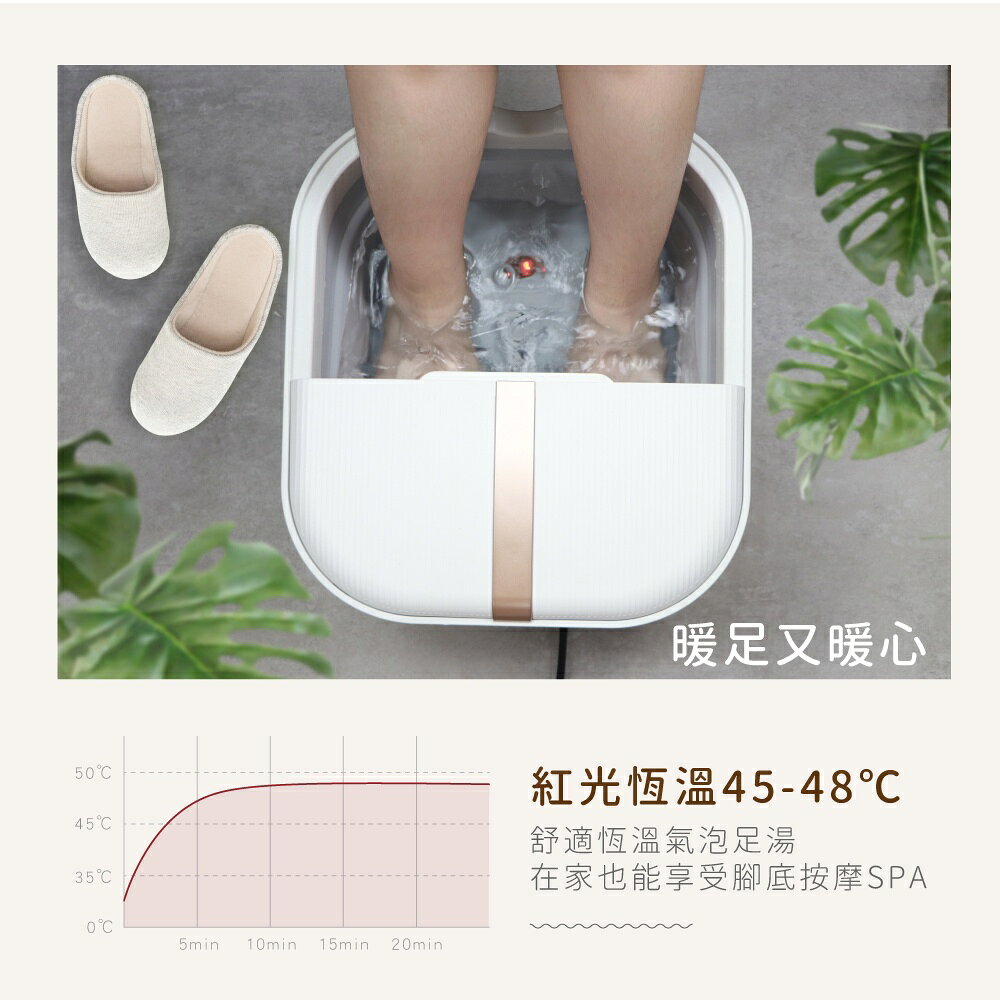 【KINYO】氣泡按摩摺疊足浴機 (IFM) 陶瓷加熱保溫 氣泡按摩 折疊 省空間 泡腳機 泡腳桶｜禮物 保暖 2