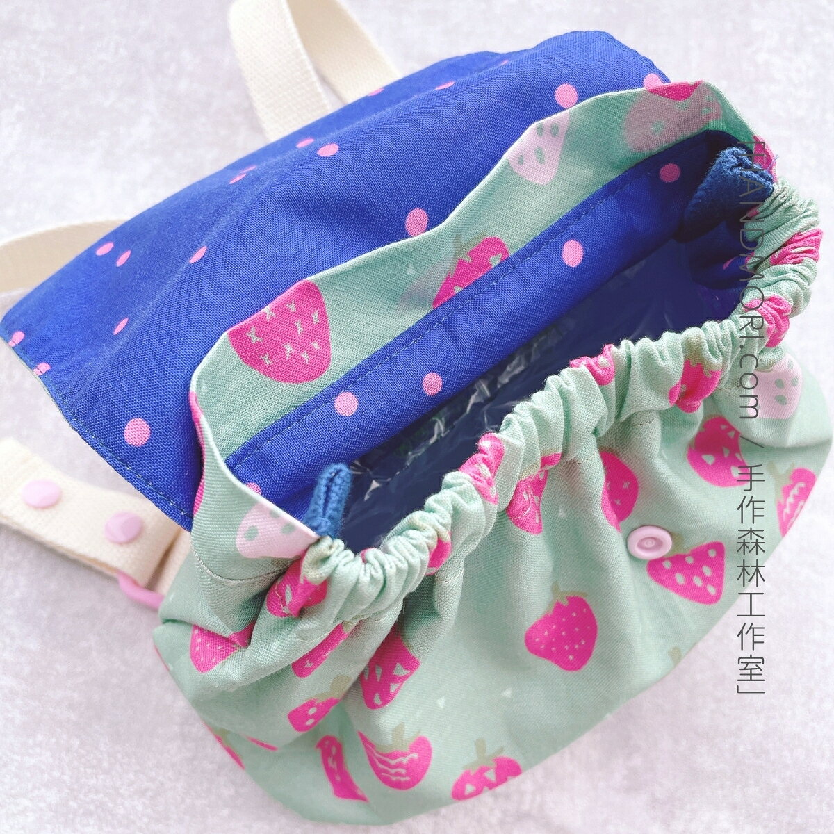 手作森林【DIY材料包】小童後背包 影音教學 棉布 原創印花 外出小包 自有品牌布料 2