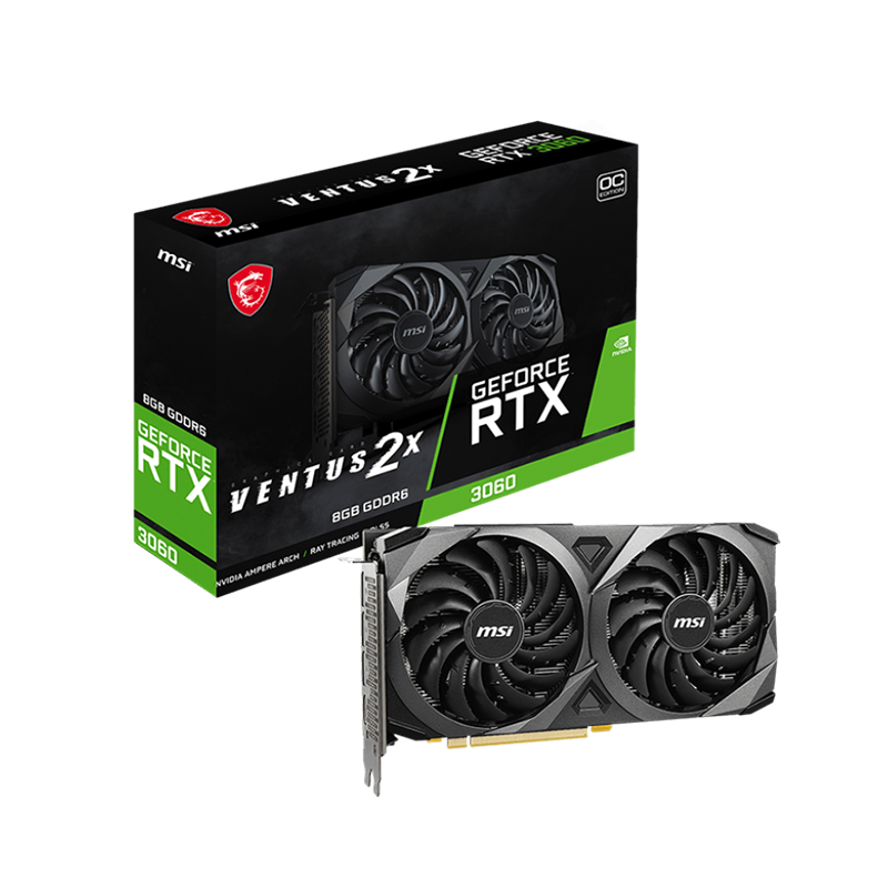 券折220+跨店20%回饋】MSI 微星GeForce RTX 3060 VENTUS 2X 8G OC 顯示