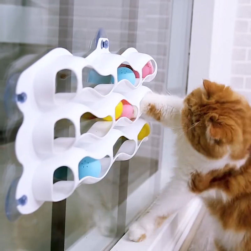 貓玩具 升級版逗貓玩具三層吸盤軌道球貓轉盤自嗨逗貓神器貓抓玩具套餐
