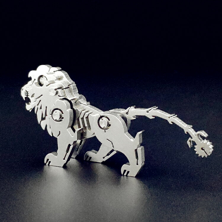 鋼魔獸3d立體金屬模型獅子王機械組裝不銹鋼拼裝拼圖高難度玩具