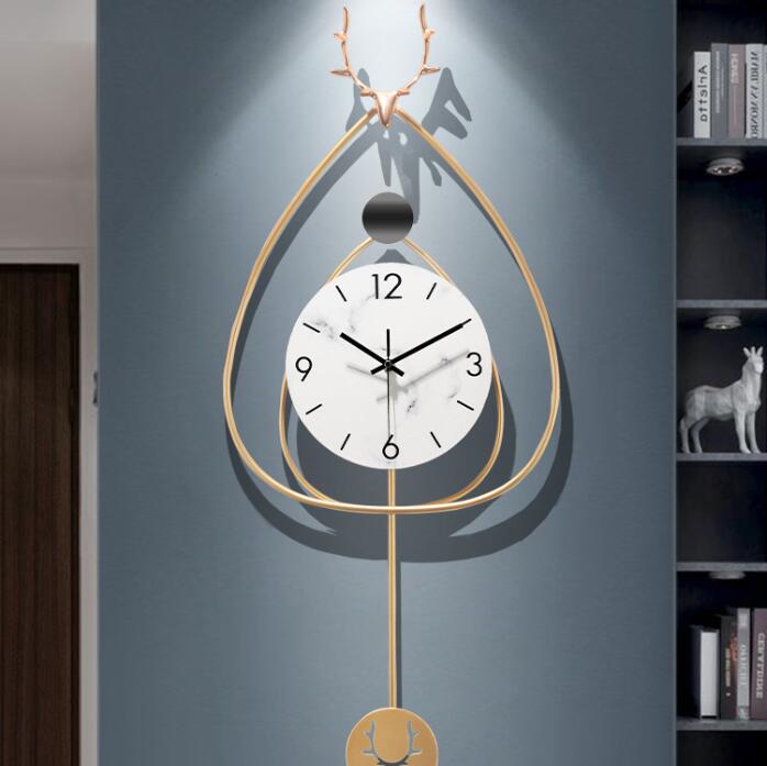 掛鐘 北歐輕奢鐘表掛表大氣家用時尚現代簡約時鐘客廳掛墻藝術裝飾掛鐘
