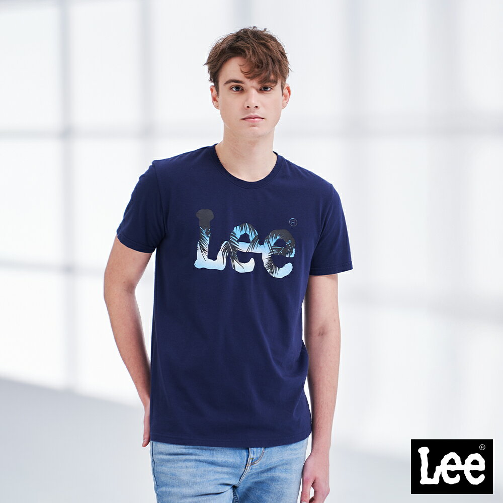 Lee 椰子樹Logo印花短袖圓領T恤 男 藏藍 Modern