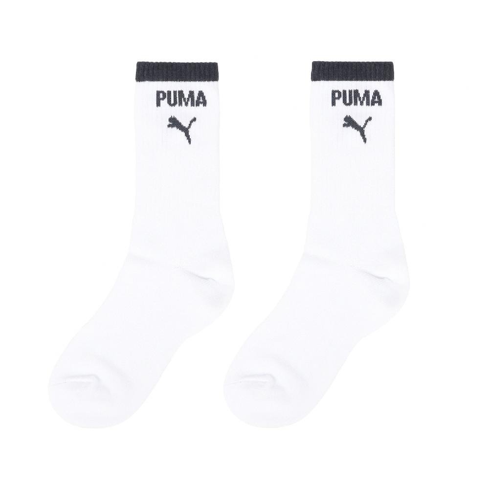 【滿千折百】PUMA 襪子 FASHION 白 黑LOGO 中筒襪 男女 BB144510