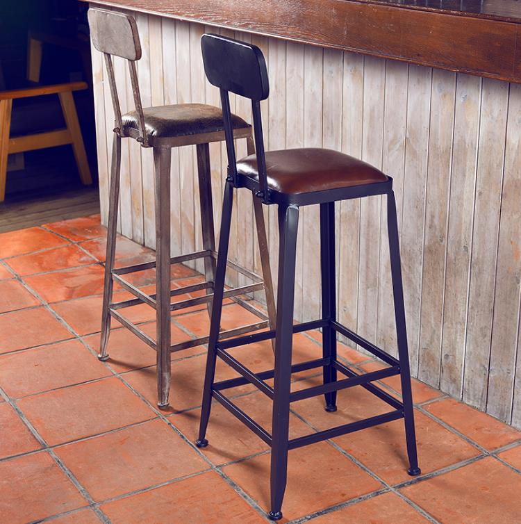 桌椅鐵藝做舊吧臺椅子酒吧凳高腳椅咖啡廳奶茶店桌椅組合