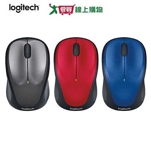 Logitech羅技 無線滑鼠(New)910-007129 M235n-銀黑/紅/藍【愛買】