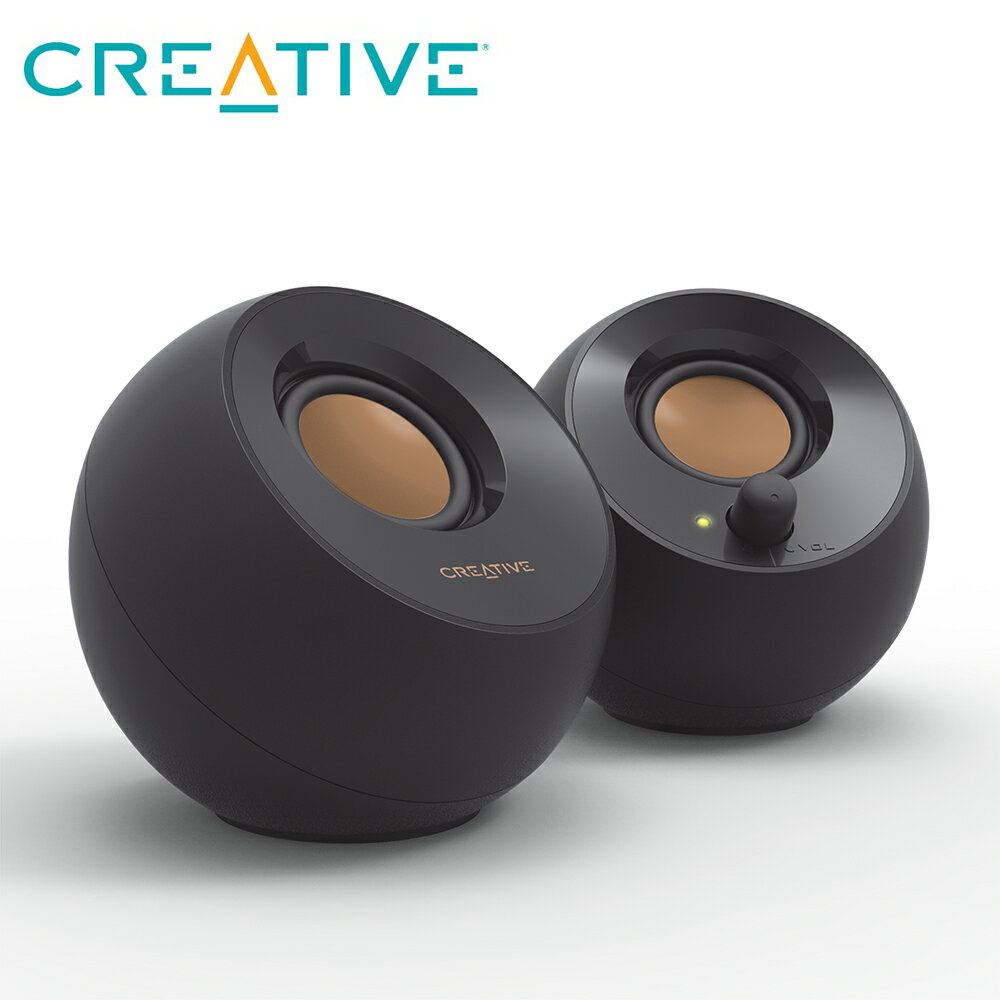 【CREATIVE】Pebble USB 2.0 桌上型喇叭 黑色【三井3C】