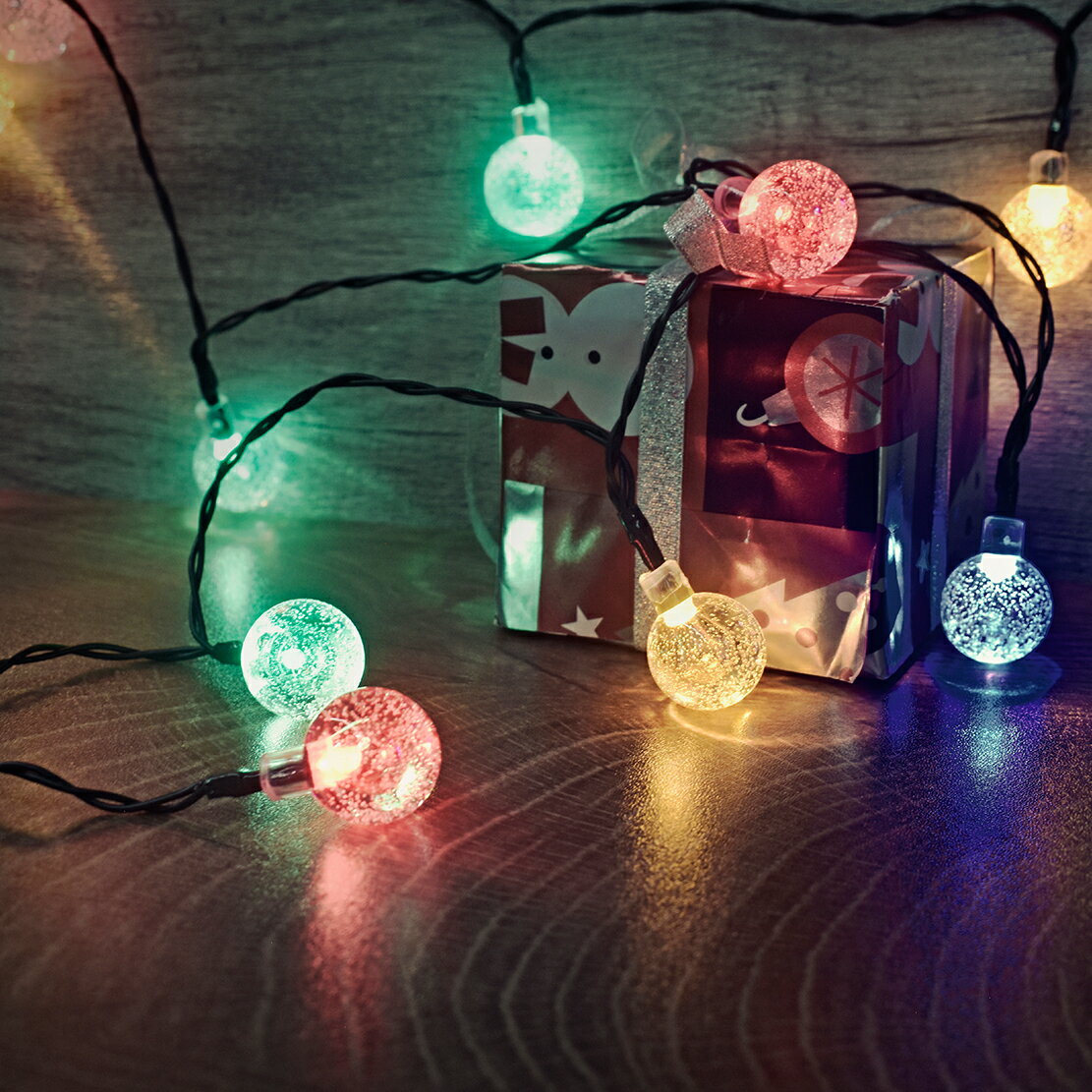 【Treewalker露遊】LED氣泡燈串-USB彩光 造型燈串 LED燈串 聖誕燈 氣氛燈 球球燈 露營居家戶外