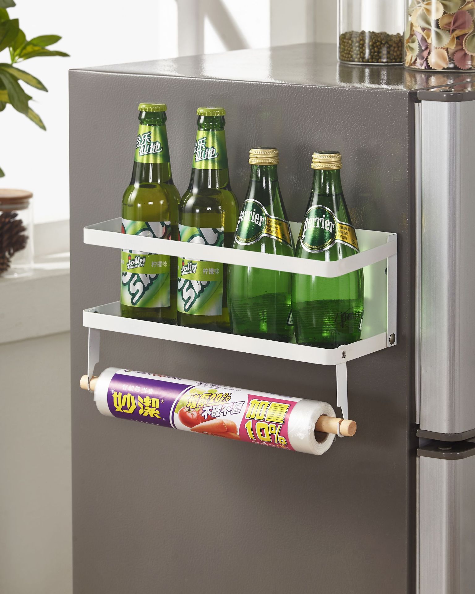 折疊款單層冰箱架 廚房冰箱壁掛架 家居洗衣機空調冰箱側壁置物架
