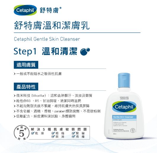 【Cetaphil 舒特膚】溫和潔膚乳 591毫升/250毫升 7