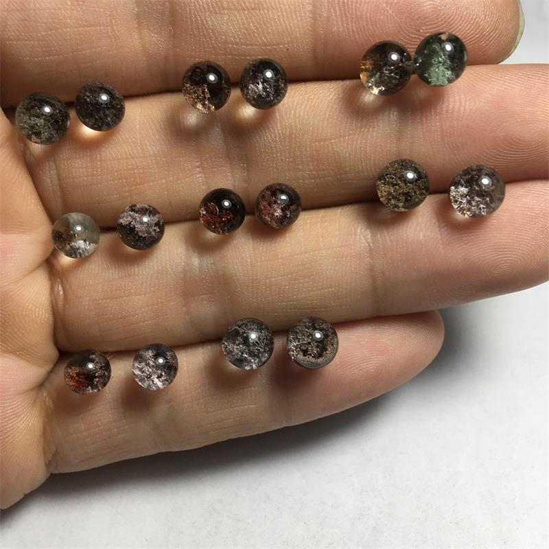 天然花幽靈耳釘女款s925純銀清新氣質小燈泡個性簡約網紅水晶飾品