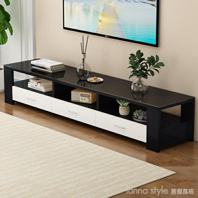 電視櫃茶几組合現代簡約小戶型家用客廳實木臥室鋼化玻璃電視機櫃