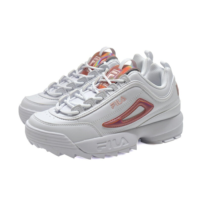 FILA DISRUPTOR II 復古運動鞋 老爹鞋 女款 白/粉紅 5-C609Y-154 no391