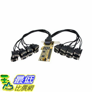 [106美國直購] StarTech.com PEX16S952LP 16 Port Low Profile RS232 PCI Express Serial Card - Cable Included