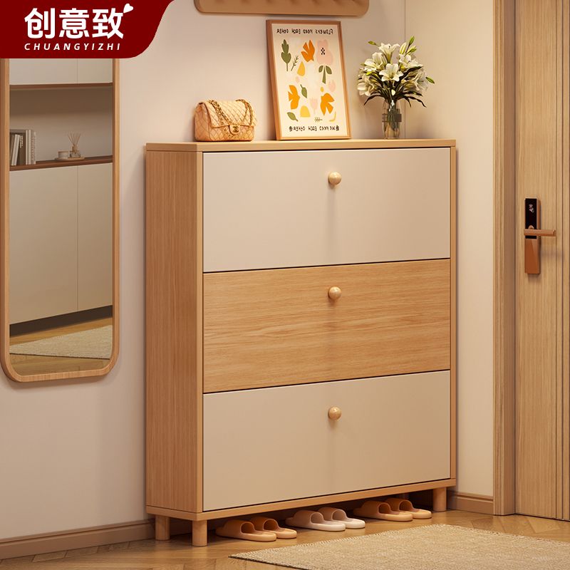 免運 鞋櫃 玄關鞋櫃 家用鞋櫃 實木翻鬥鞋櫃家用門口超薄儲物櫃新款2024爆款玄關櫃小窄入戶鞋架特惠/開立發票 工廠直銷 特價出 J125