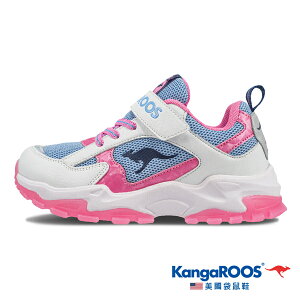 KangaROOS美國袋鼠鞋 童款TERMINATOR 潮流復古造型 運動鞋 [KK21113] 白藍粉【巷子屋】