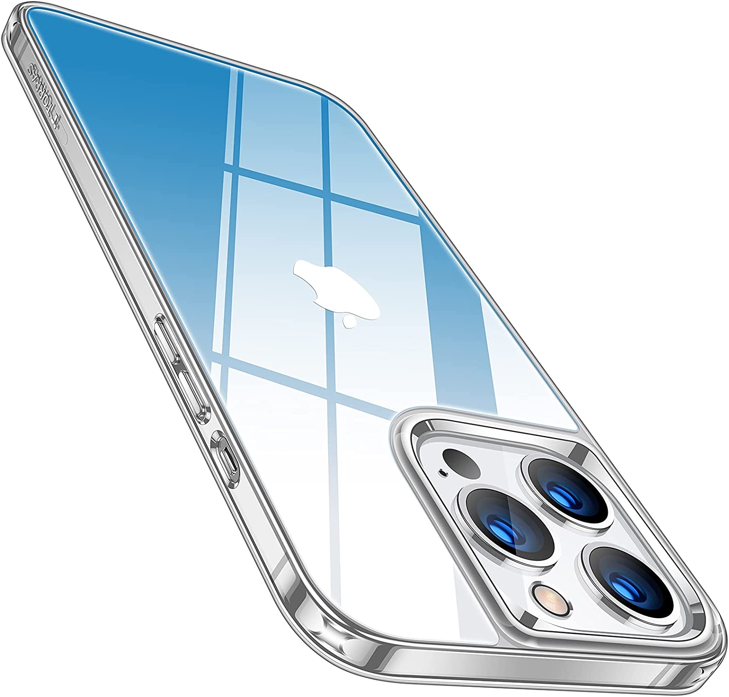 【日本代購】TORRAS 手機殼 X-SHOCK防震墊 9H硬度 iPhone 13 Pro 漸層藍