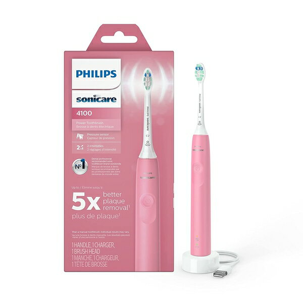 [3美國直購] Philips Sonicare HX3681/26 粉紅 充電式電動牙刷 4100 Power Toothbrush