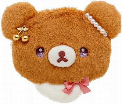 【震撼精品百貨】Rilakkuma San-X 拉拉熊懶懶熊~拉拉熊 鬆弛熊絨毛零錢包 小物包(寶石櫻桃)*81413
