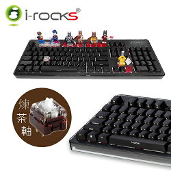 i-Rocks IRK76MN PLUS 靜音機械式鍵盤 - 茶軸【加贈軟水壺】【三井3C】