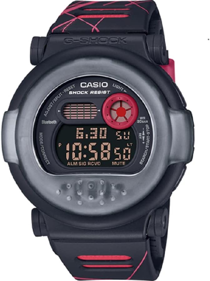 免運 日本公司貨 卡西歐 CASIO G-SHOCK G-B001MVA-1JR 黑+紅素材融合手錶 防震 防水 30米 禮物 日本必買代購