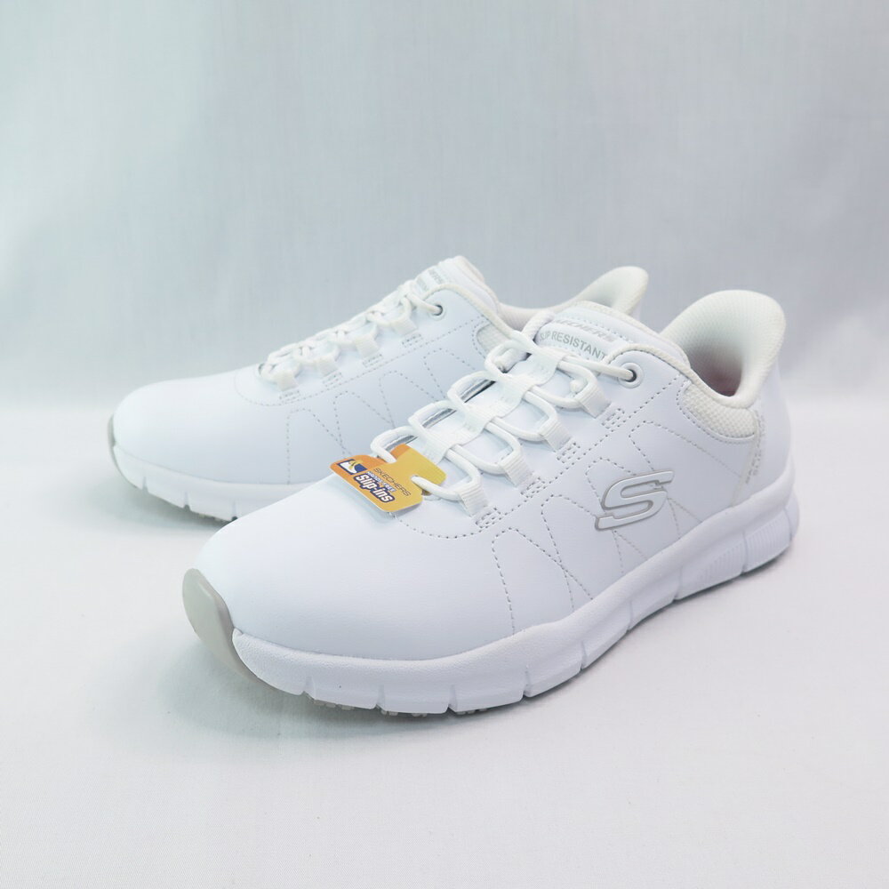 Skechers 108218WHT 女工作鞋 NAMPA 防滑 Slip-Ins瞬穿 白【iSport愛運動】