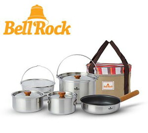 《台南悠活運動家》Bell Rock 複合金不鏽鋼戶外炊具組Combi 9 XL-24cm/07407