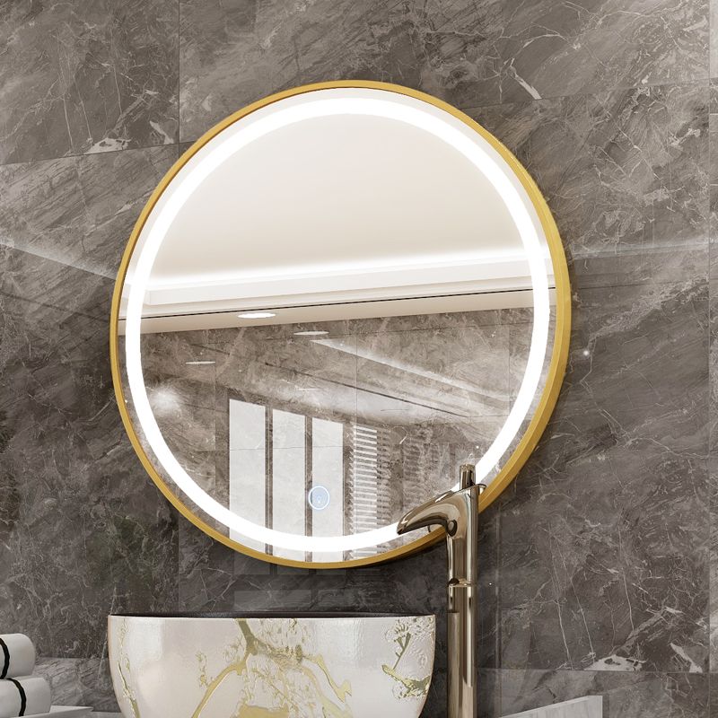 LED燈鏡浴室鏡壁掛帶燈化妝鏡衛生間鏡子圓形衛浴鏡智能鏡子圓鏡