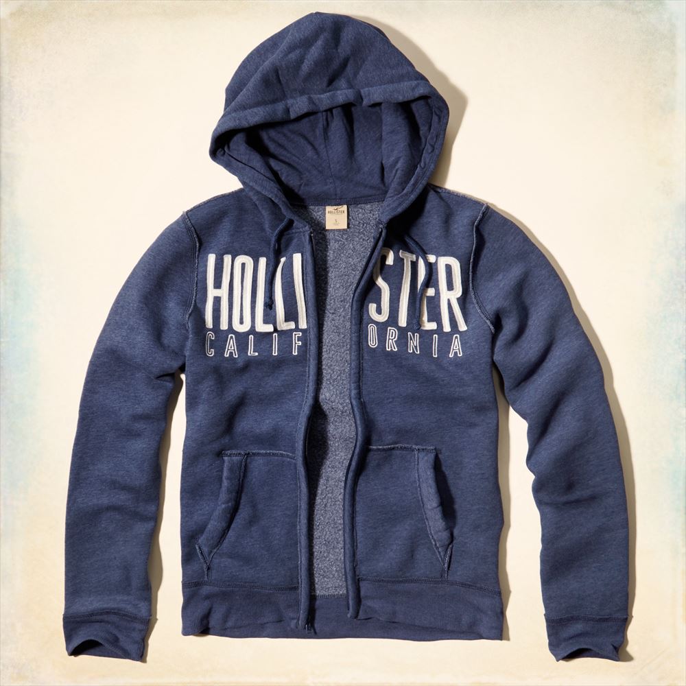 美國百分百【全新真品】Hollister Co. 外套 HCO 連帽 夾克 長袖 上衣 海鷗 藏藍 XL號 F510