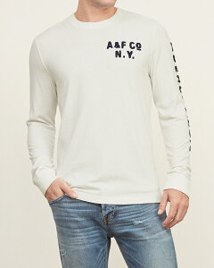 美國百分百【Abercrombie & Fitch】T恤 AF 長袖 T-shirt 麋鹿 NY 白色 特價 S M L XL號 F639