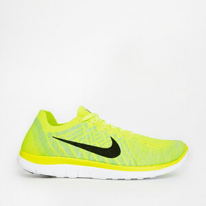 美國百分百【Nike】Free 4.0 Flyknit 耐吉 鞋子 慢跑鞋 運動鞋 球鞋 編織 螢光黃綠 男款 US 10.5號 G030