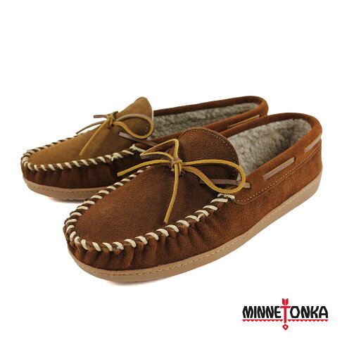 美國百分百【全新真品】MinneTonka Moccasin 鞋子 莫卡辛 印地安鞋 休閒鞋 9 10號 咖啡 G336 0