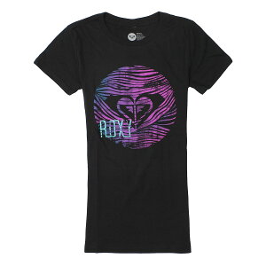美國百分百【全新真品】Roxy T恤 短袖 上衣 T-shirt Logo 黑色 春夏 窄版 Logo 純棉 修身 女衣 S號