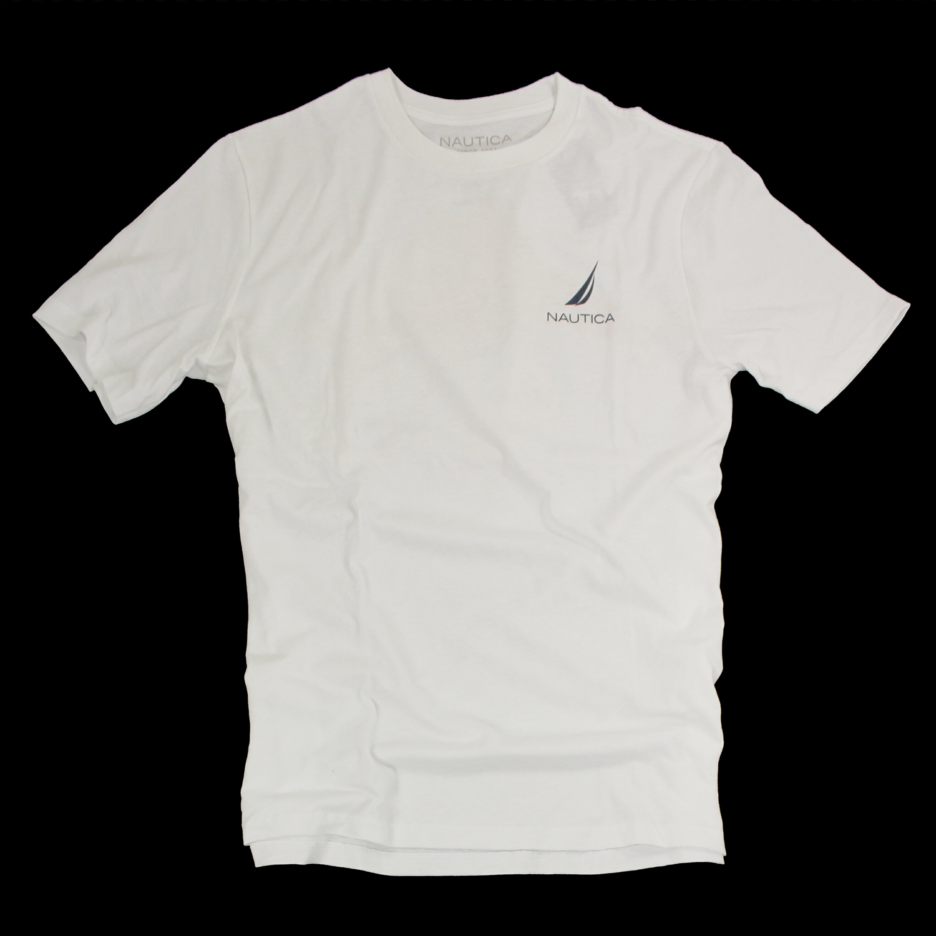 美國百分百【全新真品】Nautica T恤 帆船牌 T-SHIRT 上衣 休閒 短袖 圖案 運動 白色 S號 E126