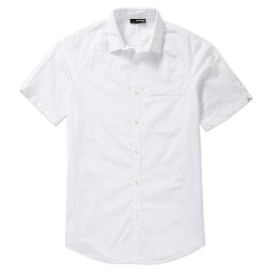 美國百分百【全新真品】MURANO 襯衫 短袖 上衣 上班 休閒 素面 專櫃 合身 白色 男 S XS號 E188