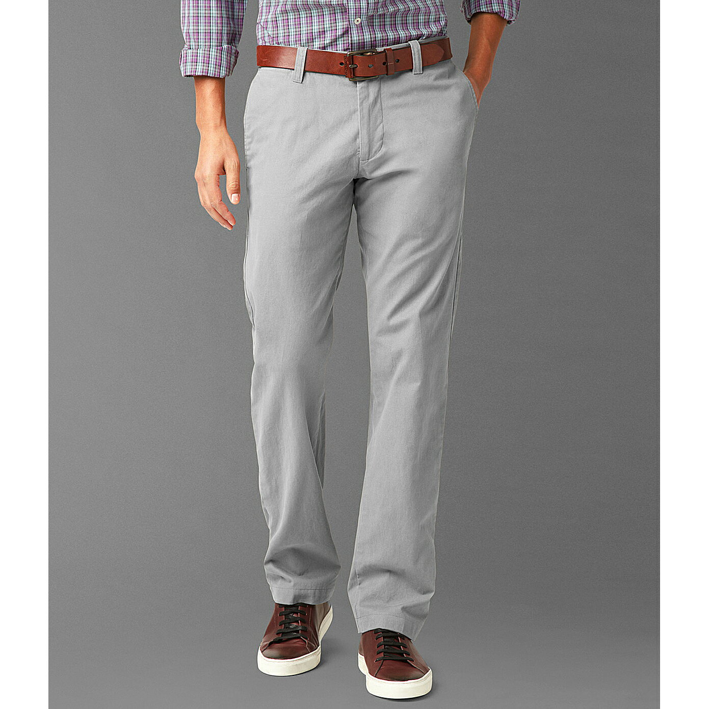 美國百分百【全新真品】DOCKERS 長褲 西裝褲 直筒褲 休閒褲 上班 合身 灰色 32腰 E319